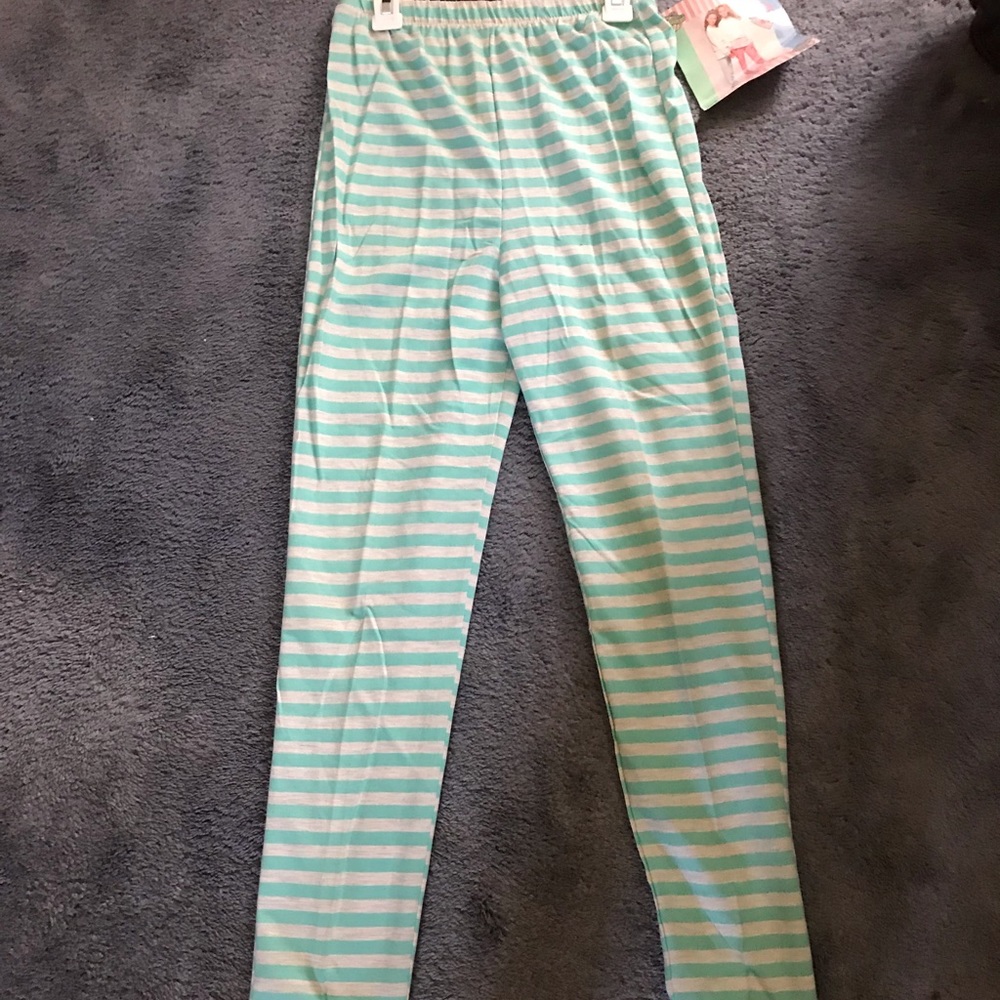 ❤️ Girl’s turquoise and gray comfy pants.  Size 10/12.Deadstock.New. Never worn